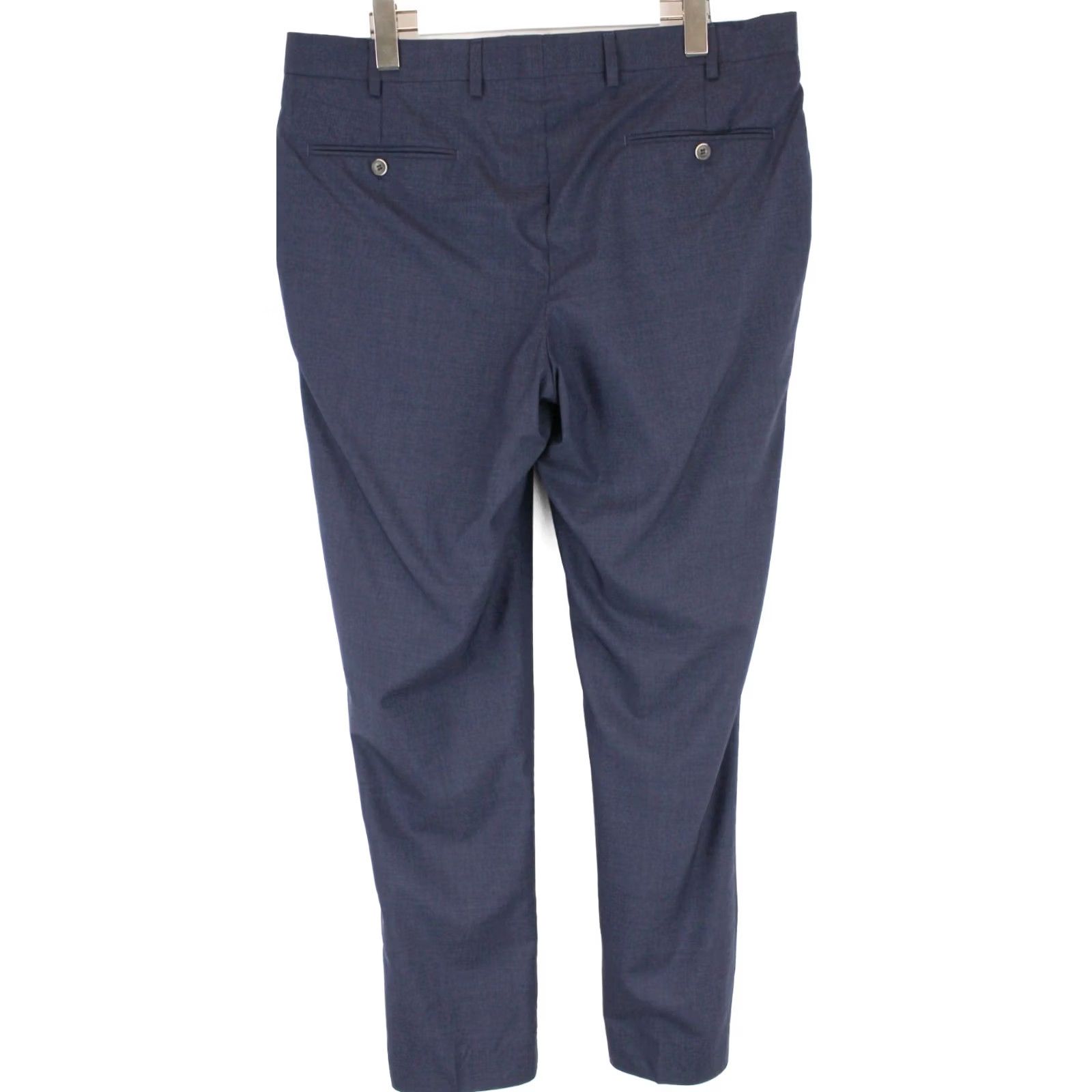 Suitsupply Suitsupply Sono Slim Fit Trousers Men's UK 42 / W37 Blue Pure Wool Super 120's Size US 42 / EU 58 - 2 Thumbnail