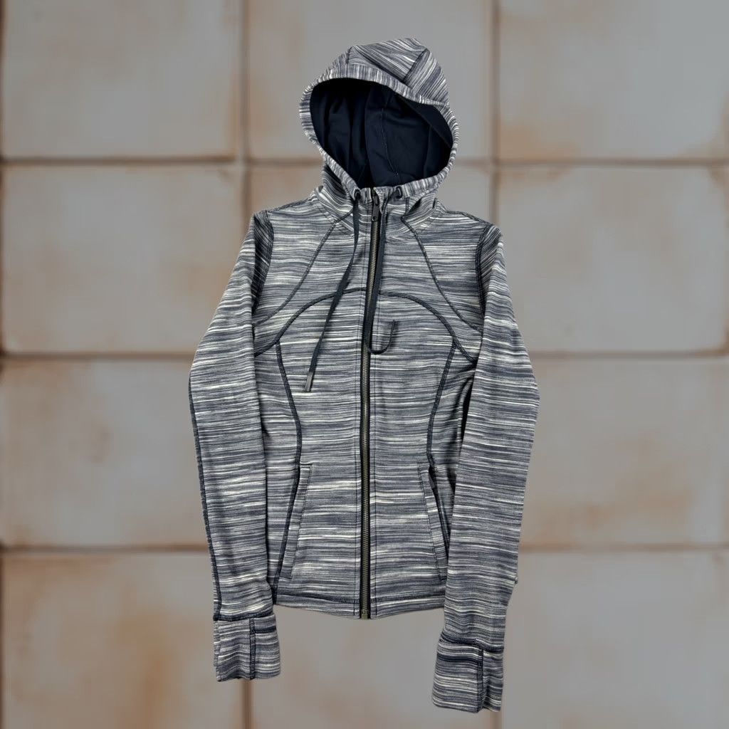 Lululemon Lululemon Define Jacket Women’s S Striped Full Zip Hoodie Polyester Blend Multicolor Mid-Length Activewear Womens Size S / US 4 / IT 40 - 1 Thumbnail