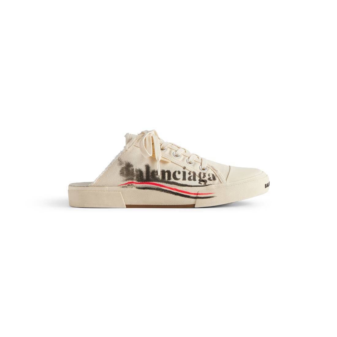 Balenciaga o1s1rm0725 Paris Mules in Beige Size US 8 / IT 38 - 1 Thumbnail