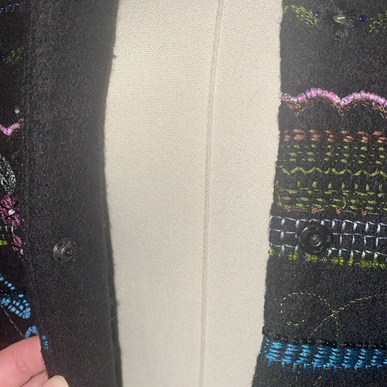 Chicos CHICO'S Beaded Embroidered Wool Blend Jacket Sz 0 Size XS / US 0-2 / IT 36-38 - 8 Thumbnail