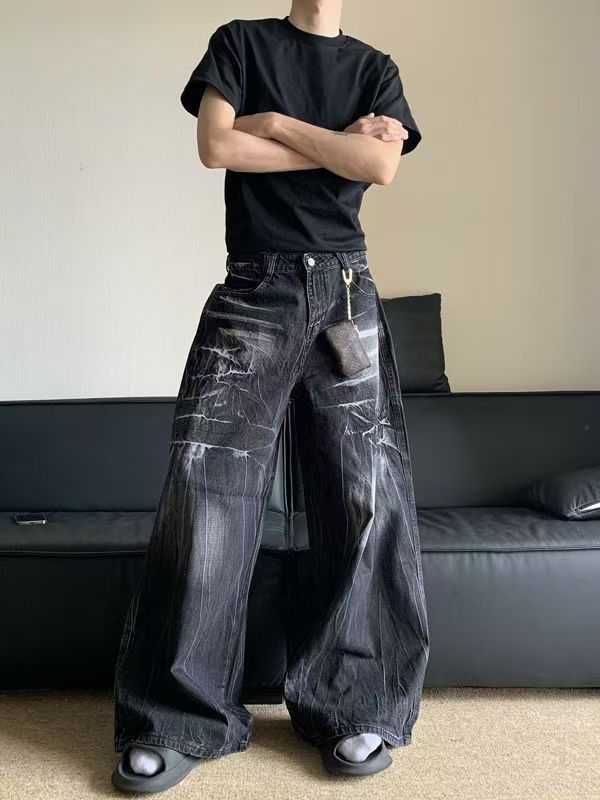 Japanese Brand × Jean Black casual vintage lightning straight jeans Size US 32 / EU 48 - 5 Thumbnail