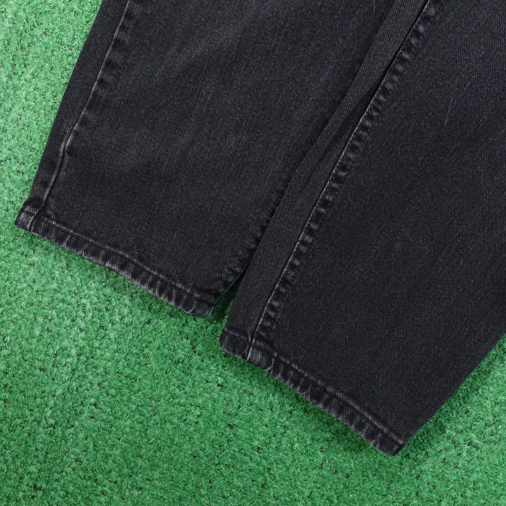 Lee VINTAGE LEE USA MADE BLACK DENIM JEANS WOMENS 33X30 TAPERED FIT Size 24" / US 00 / IT 34 - 5 Thumbnail
