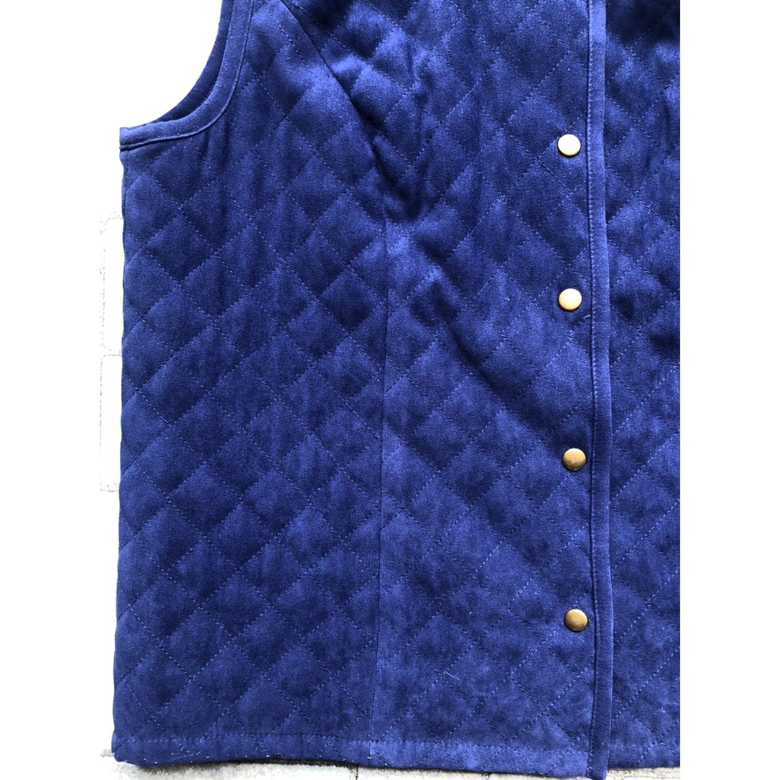 Talbots Talbots Vest Women’s Blue Button Up Quilted S Stretch Outdoor Travel Polyester Button Up Vest S (adjust to maintain words) Size S / US 4 / IT 40 - 6 Thumbnail