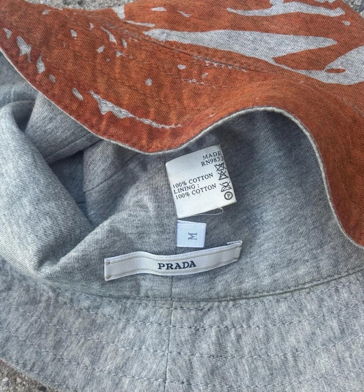 Prada Prada Orange / Grey Bucket Hat (Size M) Size ONE SIZE - 4 Thumbnail