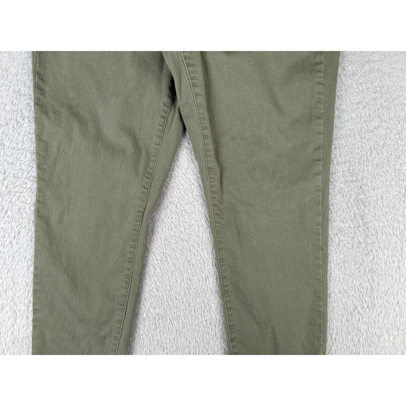 Denime SO Jeans Pants Women Regular 30x24 Green Denim Mid Crop Tapered 5-Pocket Design Cotton Blend Jeans City Womens Size 34" / US 12 / IT 48 - 3 Thumbnail