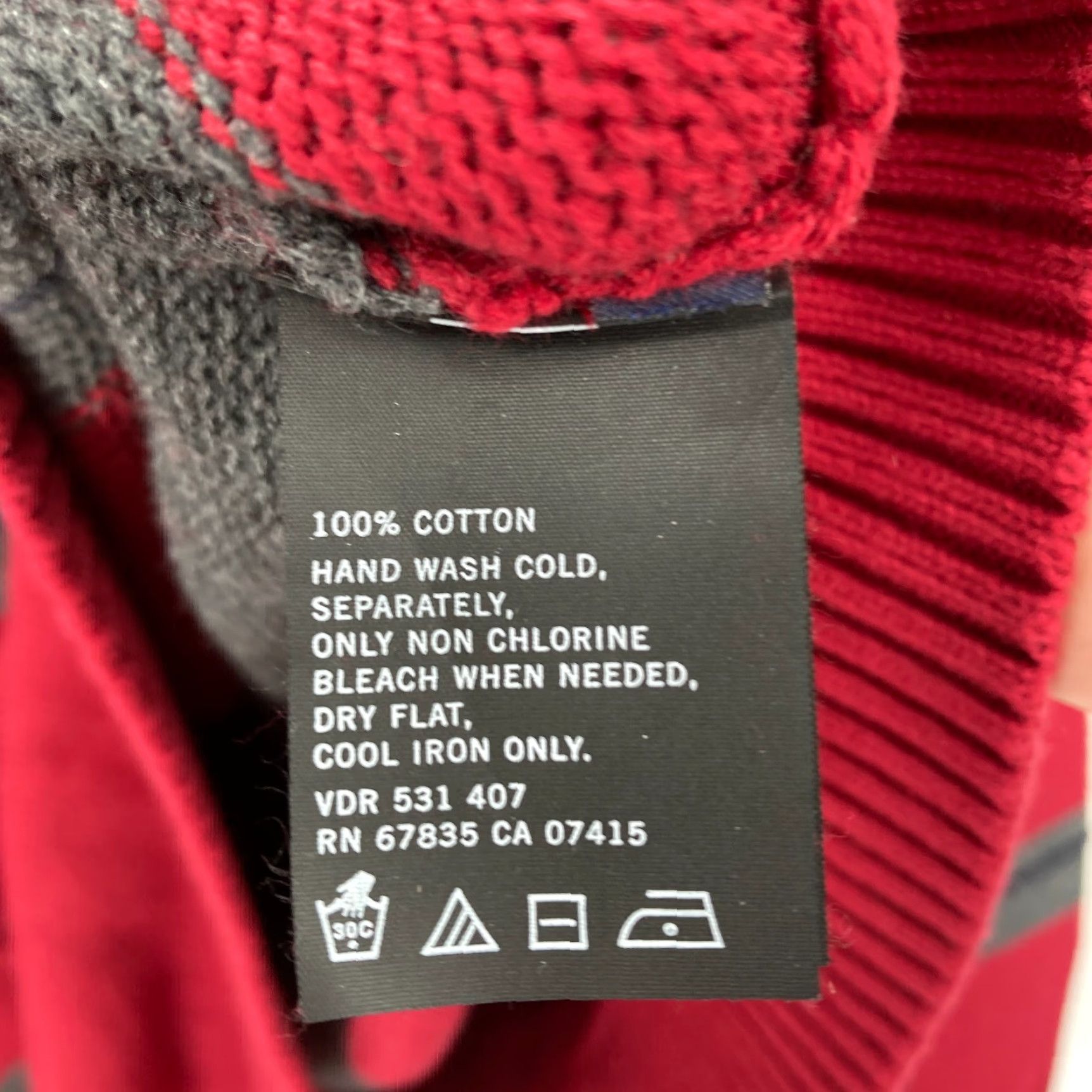 Nautica Nautica Crew Neck Sweater Mens XL Red Gray Striped Heavyweight Casual Coastal Size US XL / EU 56 / 4 - 6 Thumbnail