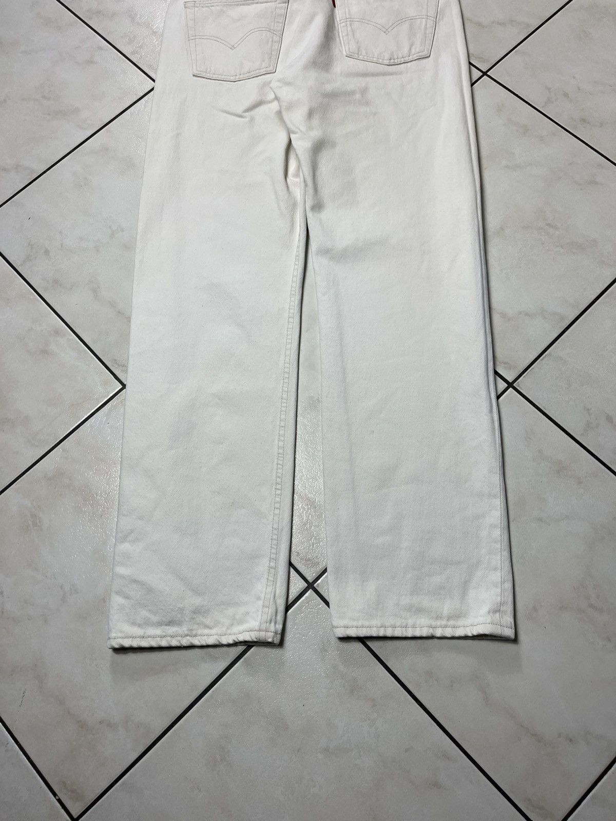 Levi's × Levi's Vintage Clothing × Vintage Vintage 501 90s Levi’s white denim jeans pants Size US 36 / EU 52 - 14 Thumbnail