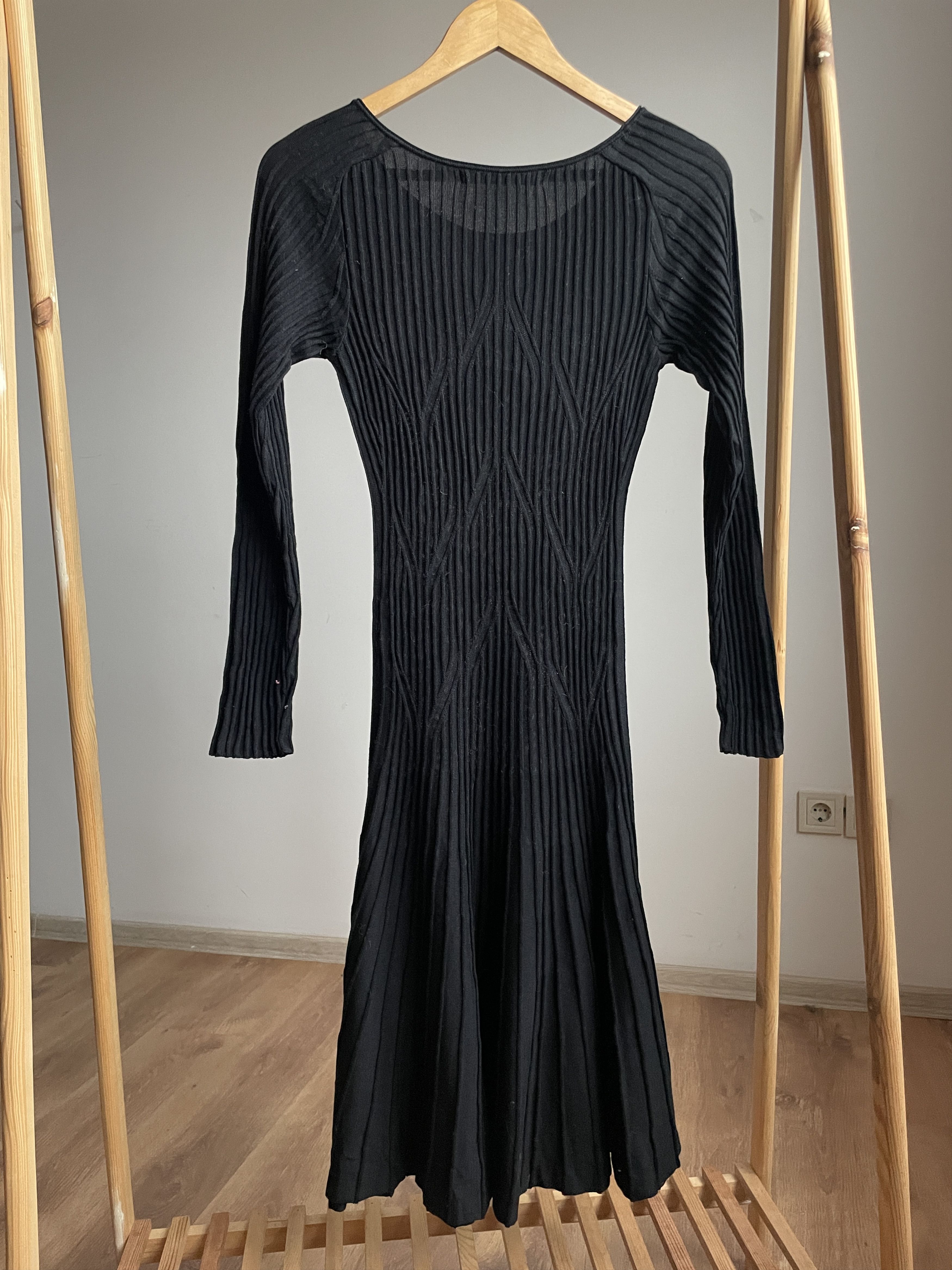 Other Peruvian Connection Pima Cotton Rib Knit Flared Dress Size XS / US 0-2 / IT 36-38 - 2 Thumbnail