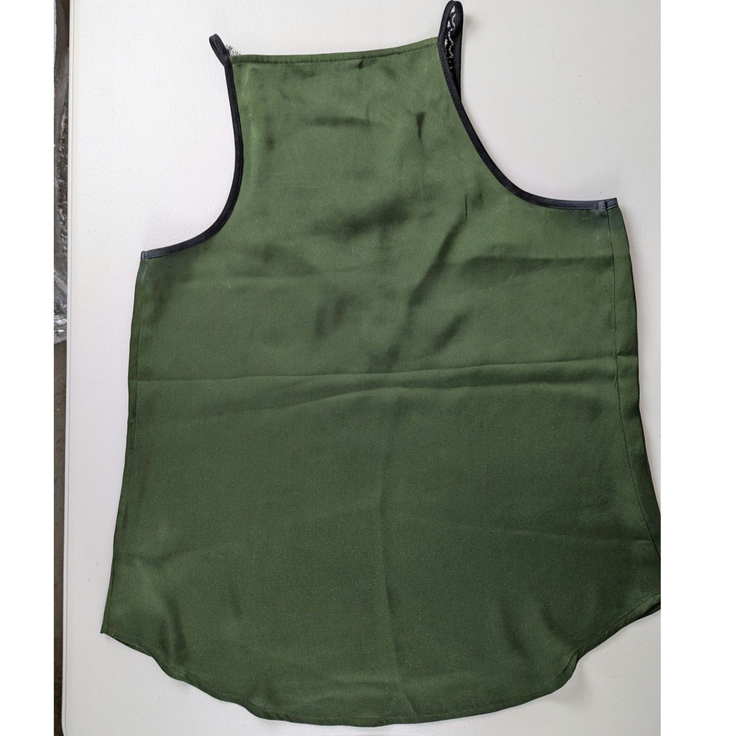 Express Express Satin Camisole Womens Small Green Black Lace Y2K Size S / US 4 / IT 40 - 6 Thumbnail