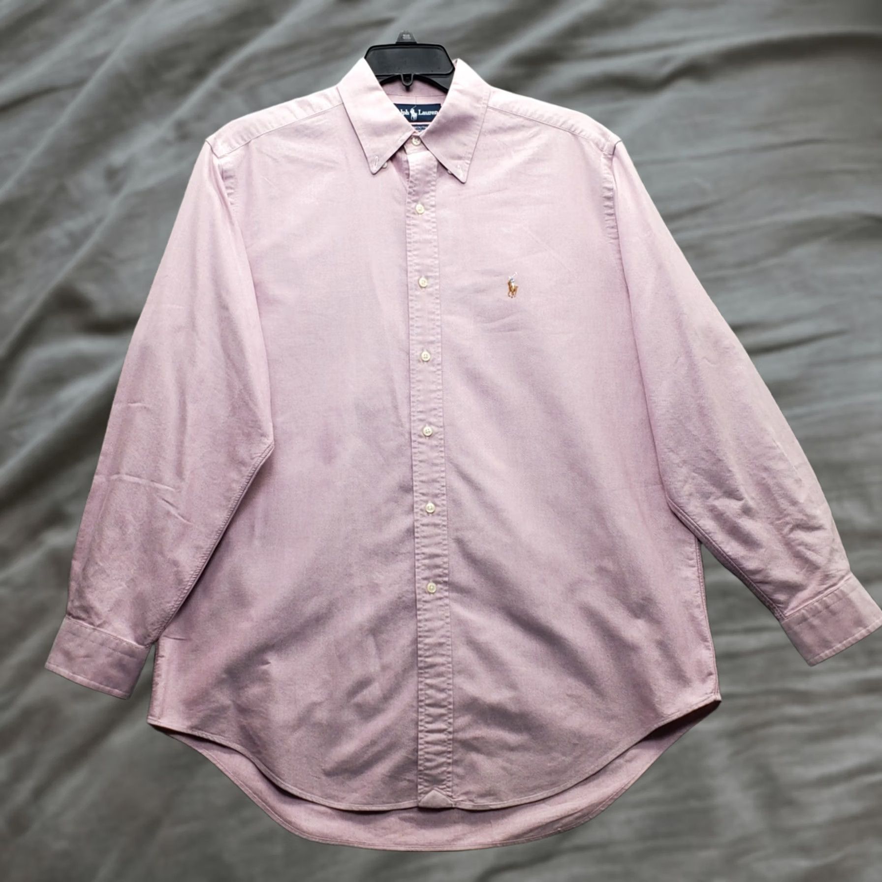 Ralph Lauren Ralph Lauren Dress Shirt Mens 16 Pink Yarmouth Long Sleeve Pony Logo Button-Down Shirt Mens Size 16 Pink Size 42R - 1 Thumbnail