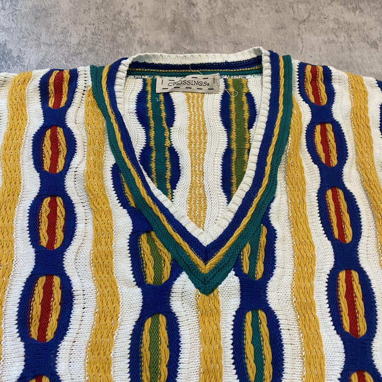Other Vintage 90s Boxy Coogi Yellow and blue striped Size US XL / EU 56 / 4 - 3 Thumbnail