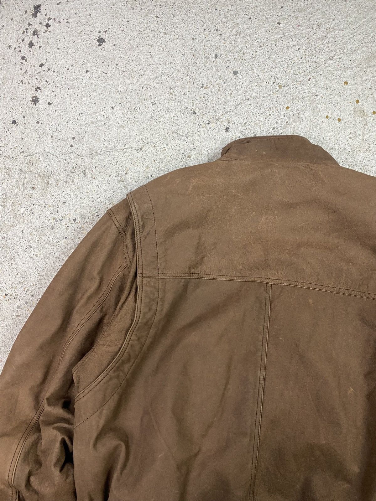 Vintage Vintage leather jacket avant garde archive oversized Size US XL / EU 56 / 4 - 7 Thumbnail