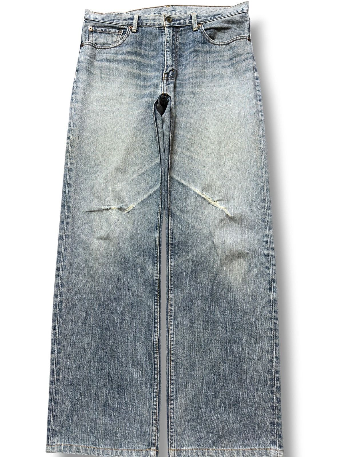 Levi's Vintage Clothing Vintage Levi’s 502 Straight Loose Faded Distressed Denim Size US 34 / EU 50 - 1 Thumbnail