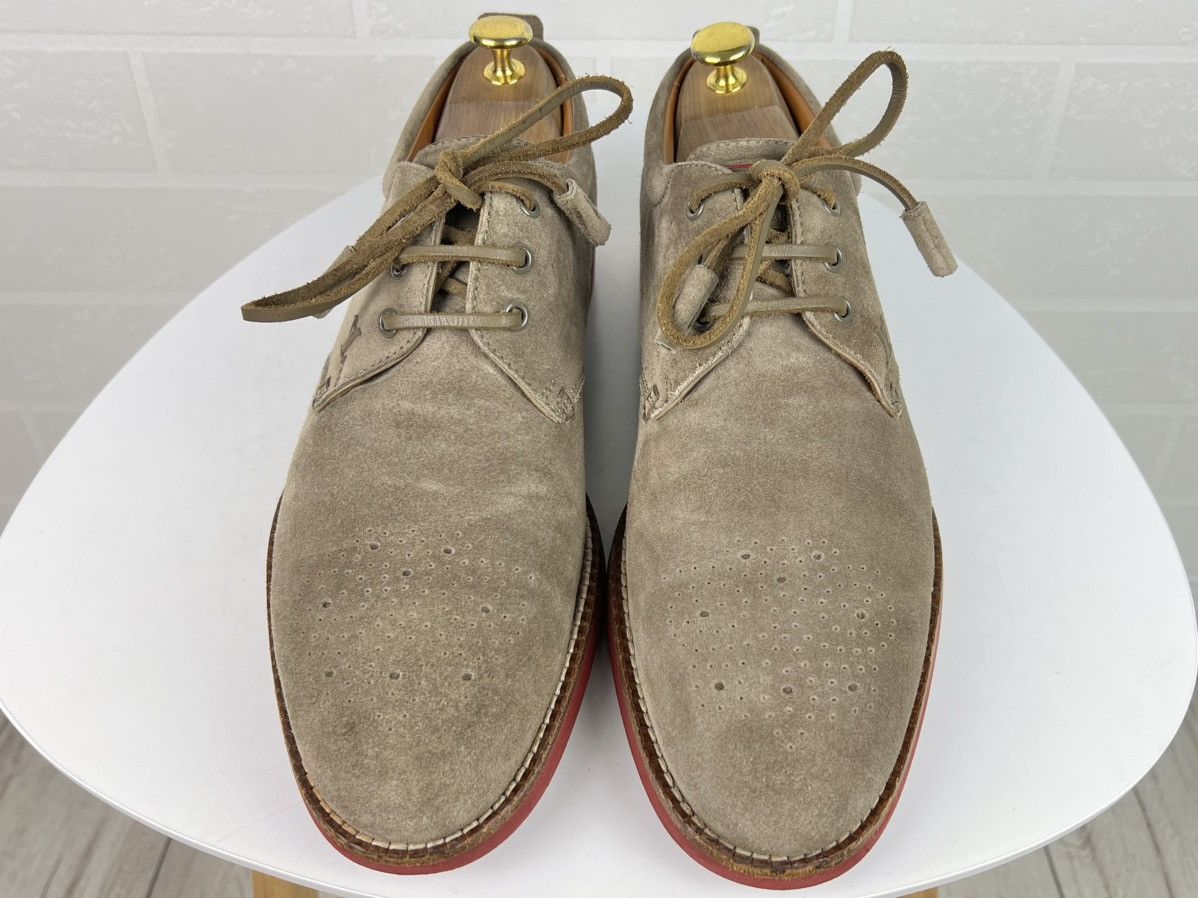Louis Vuitton LOUIS VUITTON Derby Suede Shoes Lace Up LV Logo Beige Men's Size US 9.5 / EU 42-43 - 7 Thumbnail
