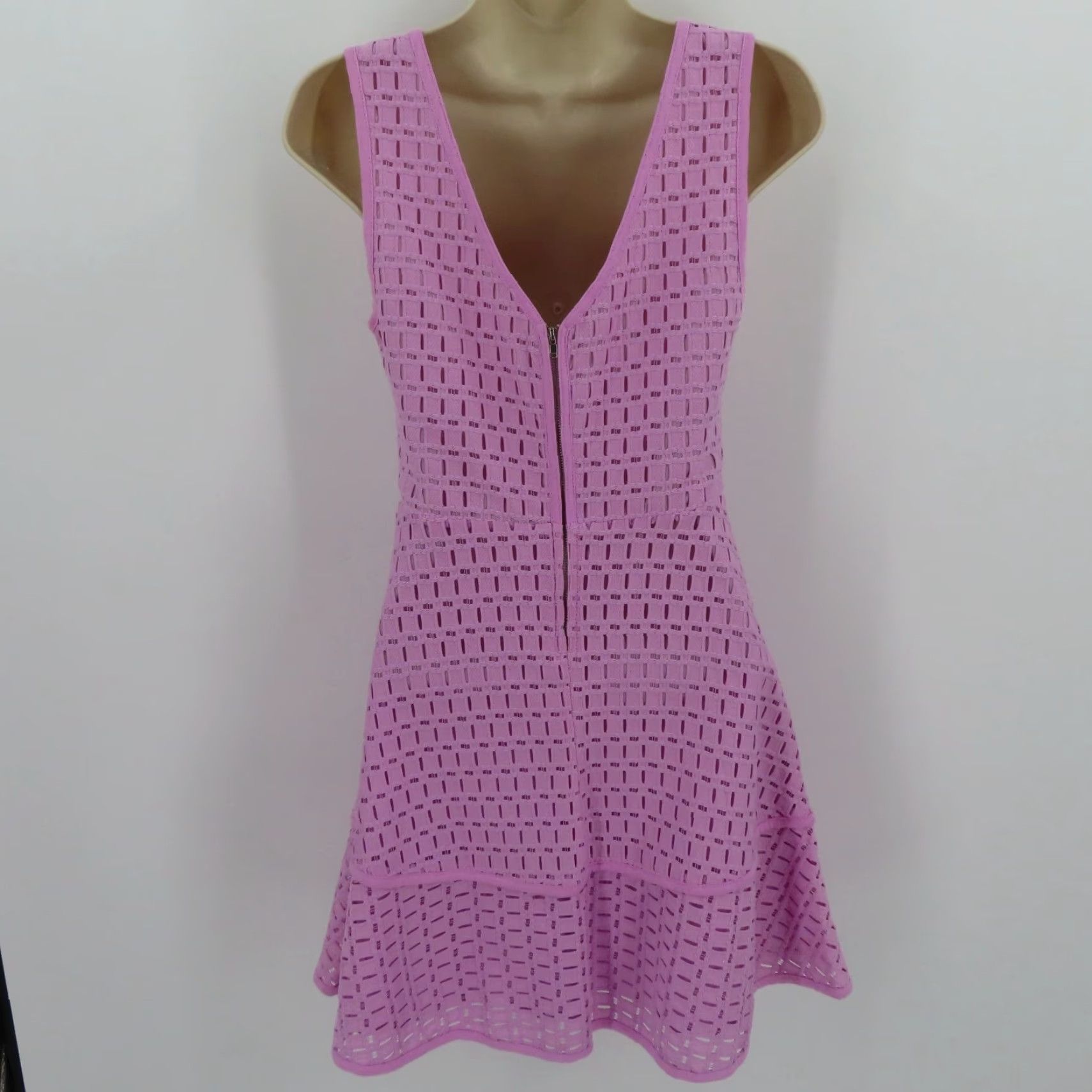 Vintage Cupcakes and Cashmere Womens 2 Purple Eyelet Lace Sleeveless A-Line Dress Summer Dress Size XS / US 0-2 / IT 36-38 - 5 Thumbnail