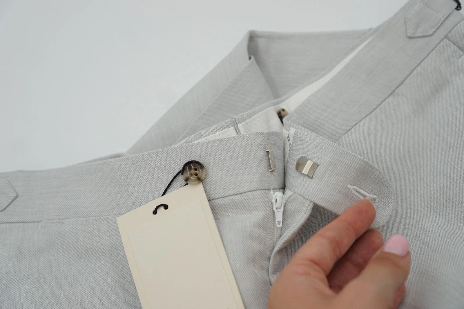 Suitsupply Men Suitsupply Pants Cotton & Linen Light Grey Brescia US40L Size 40L - 3 Thumbnail