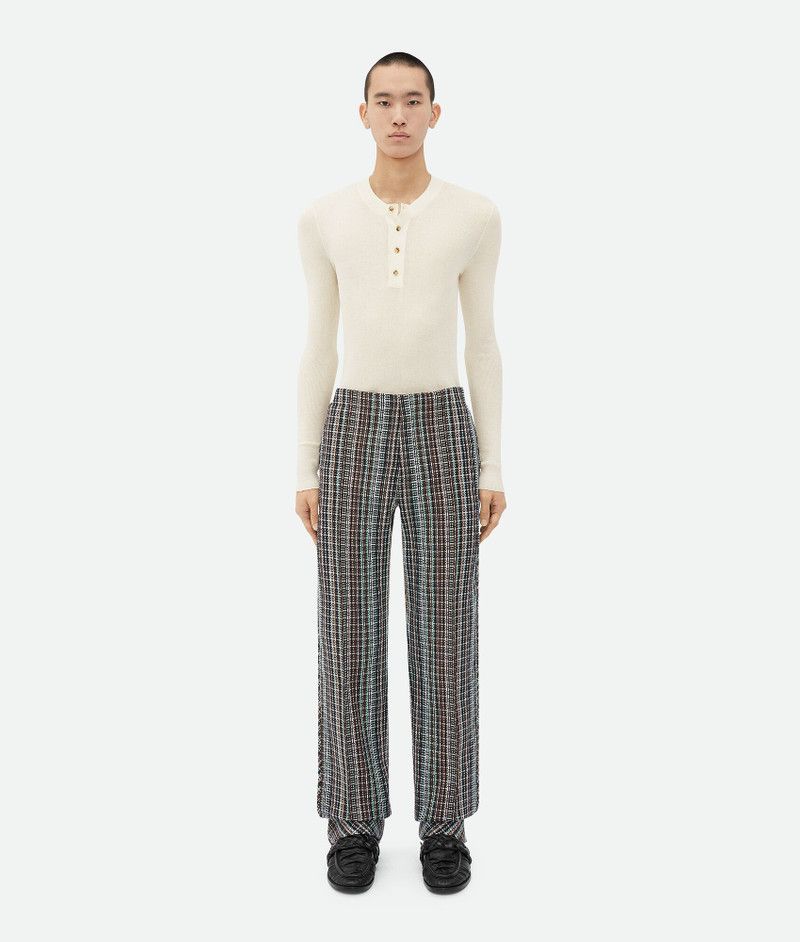 Bottega Veneta o1s1rm0326 Cotton Check Trousers in Multicolor Size US 32 / EU 48 - 1 Thumbnail