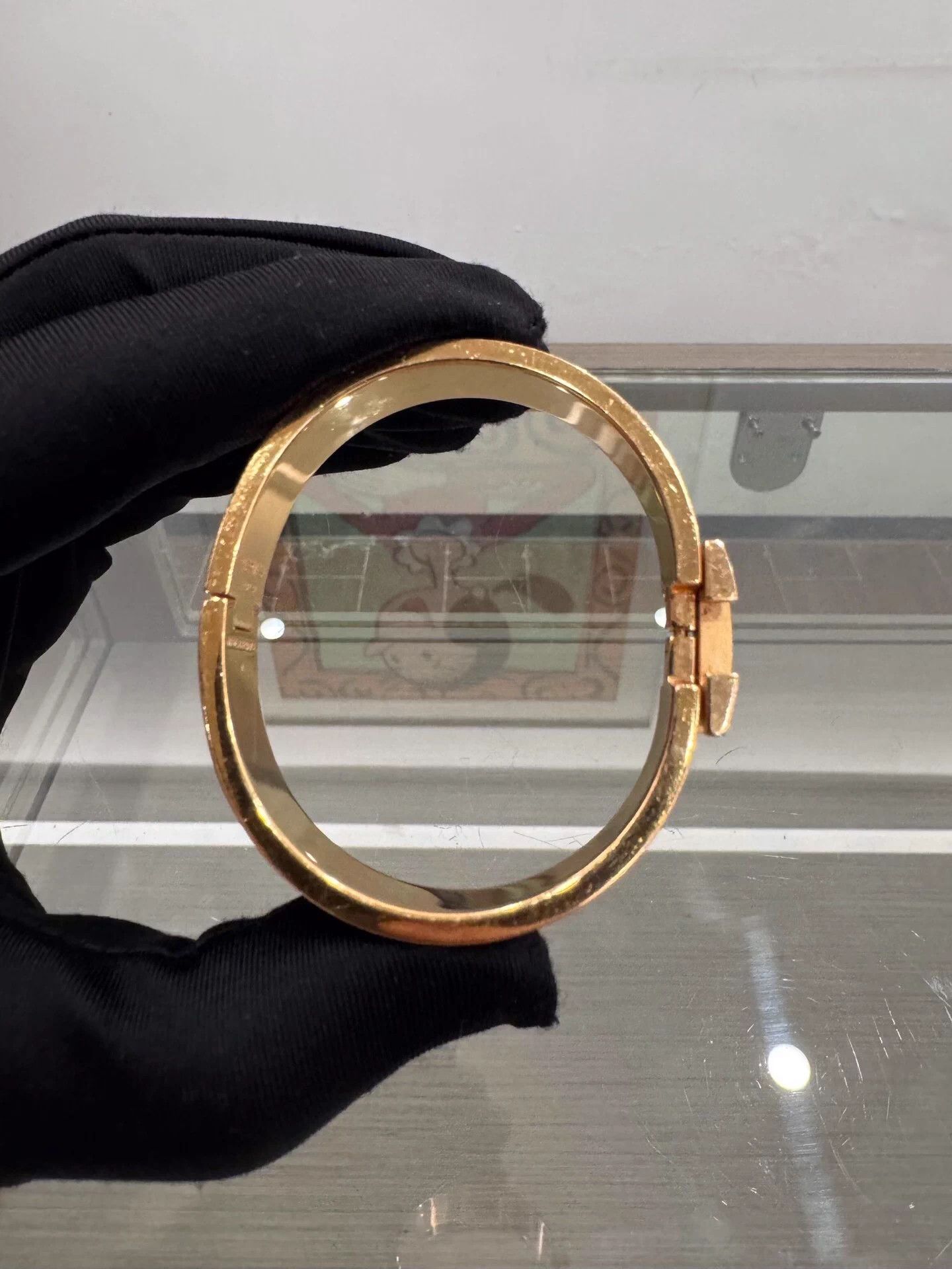 Hermes Hermes Clic H Pink Enamel Gold Clasp Bracelet PM Size ONE SIZE - 5 Thumbnail