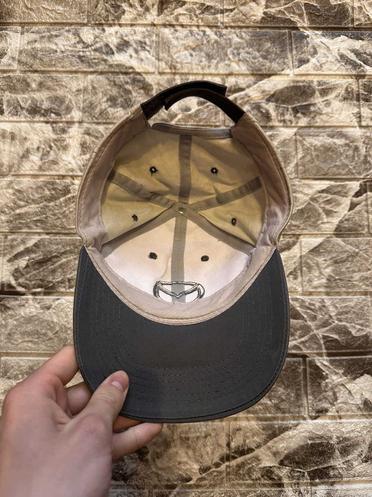 Japanese Brand Vintage Mazda Two-Tone Hat - Distressed Workwear Gas Station Size ONE SIZE - 5 Thumbnail