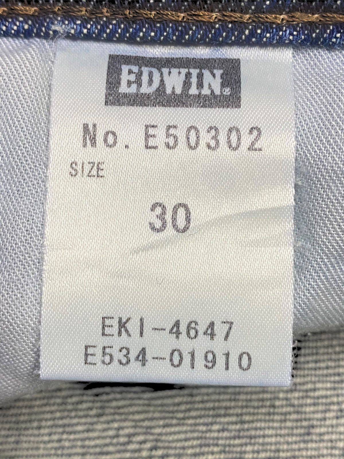Junya Watanabe Vintage Edwin 503 Japan Blue Wash Distressed Skinny Jeans Size US 30 / EU 46 - 16 Thumbnail