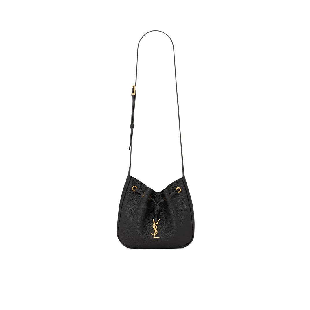 SAINT LAURENT Paris VII Mini $1950 Black Smooth Leather Hobo