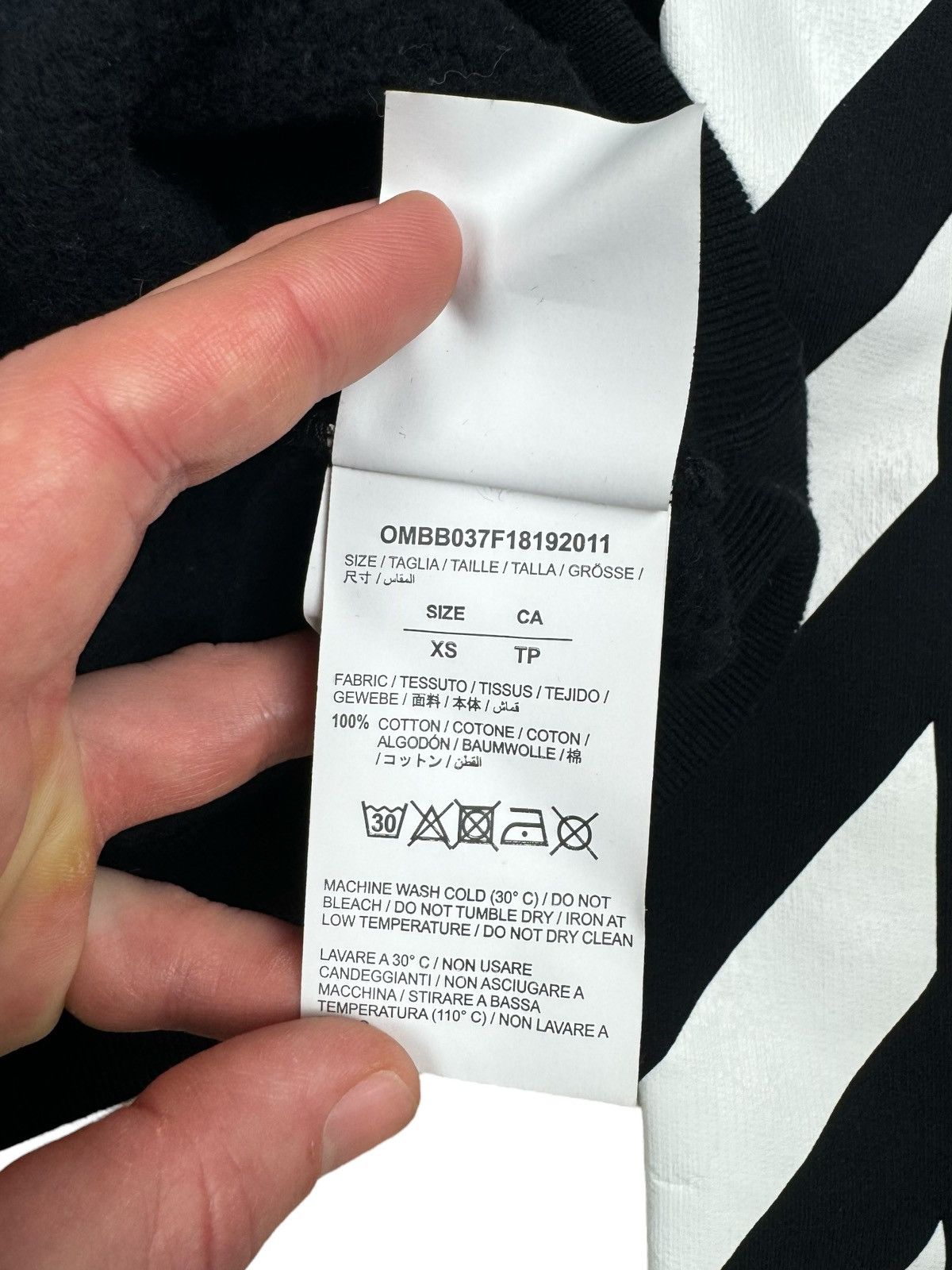 Off-White Off-White Bernini Diagonal Business Casual Pullover Hoodie Size US XS / EU 42 / 0 - 15 Thumbnail