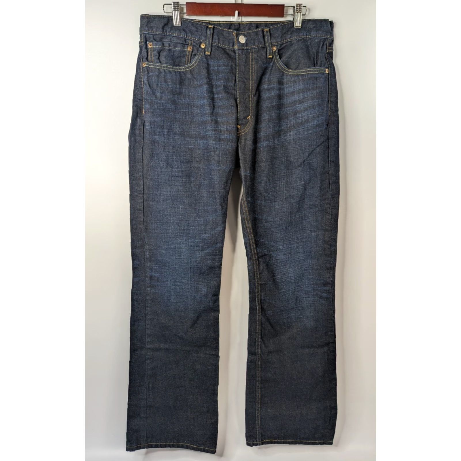 Levi's Levis 527 Jeans Mens 36X32 Blue Slim Bootcut Western Cowboy Dark Wash Denim Size US 36 / EU 52 - 2 Thumbnail