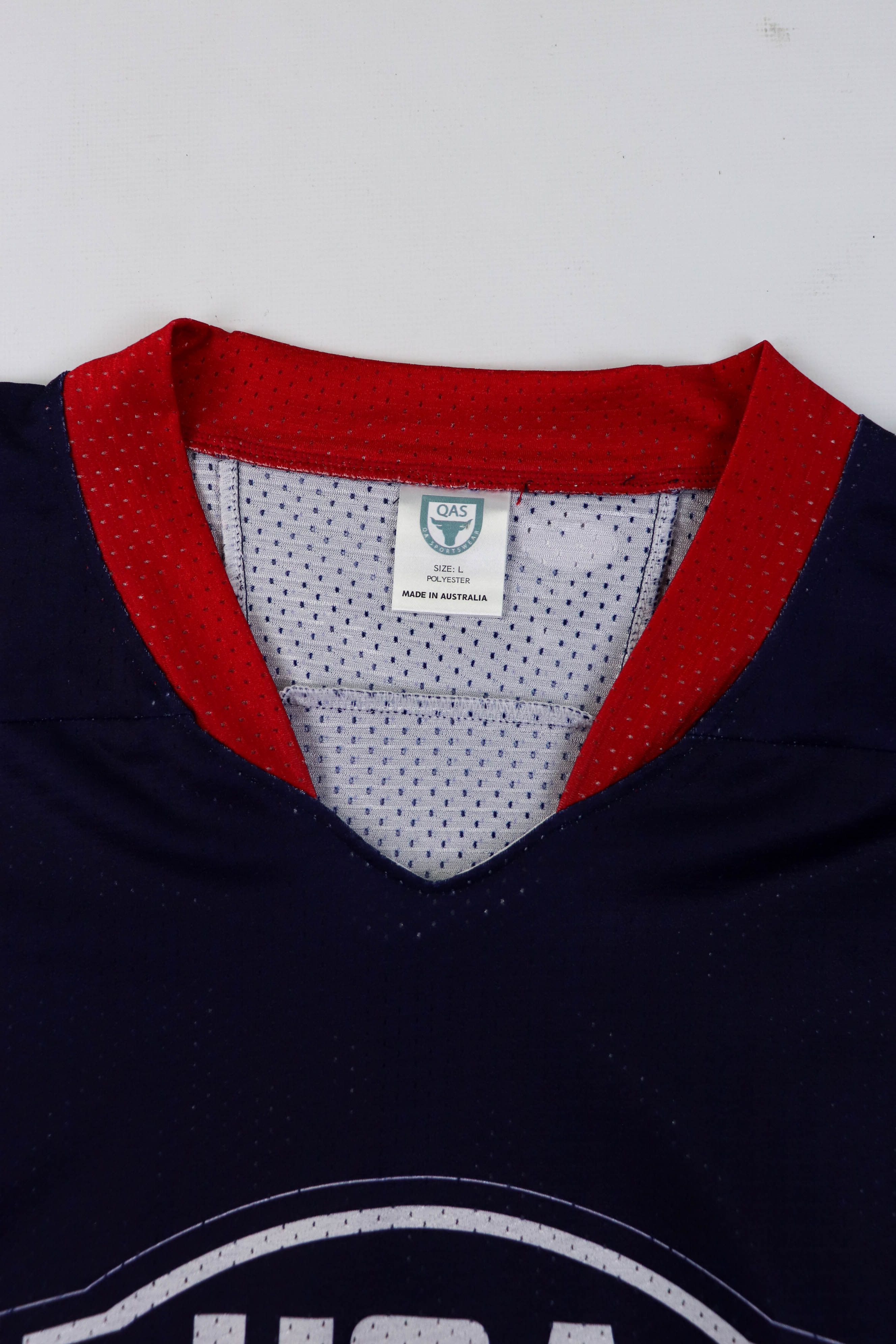 USA Olympics 2015 USA vs Canada Ice Hockey Oversized Baggy Mesh Jersey Size US L / EU 52-54 / 3 - 12 Thumbnail
