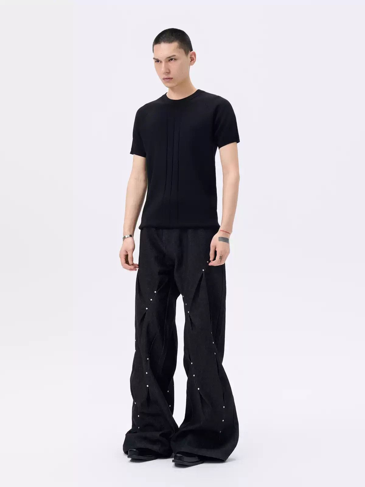 Japanese Brand Pleated Raw Jeans Size US 32 / EU 48 - 4 Thumbnail