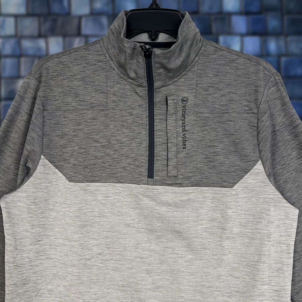 Vineyard Vines VINTAGE Vineyard Vines Pullover Shirt Mens Small Gray OTG On The Go Shep 1/4 Zip Sports Reg Mens Size US S / EU 44-46 / 1 - 1 Thumbnail