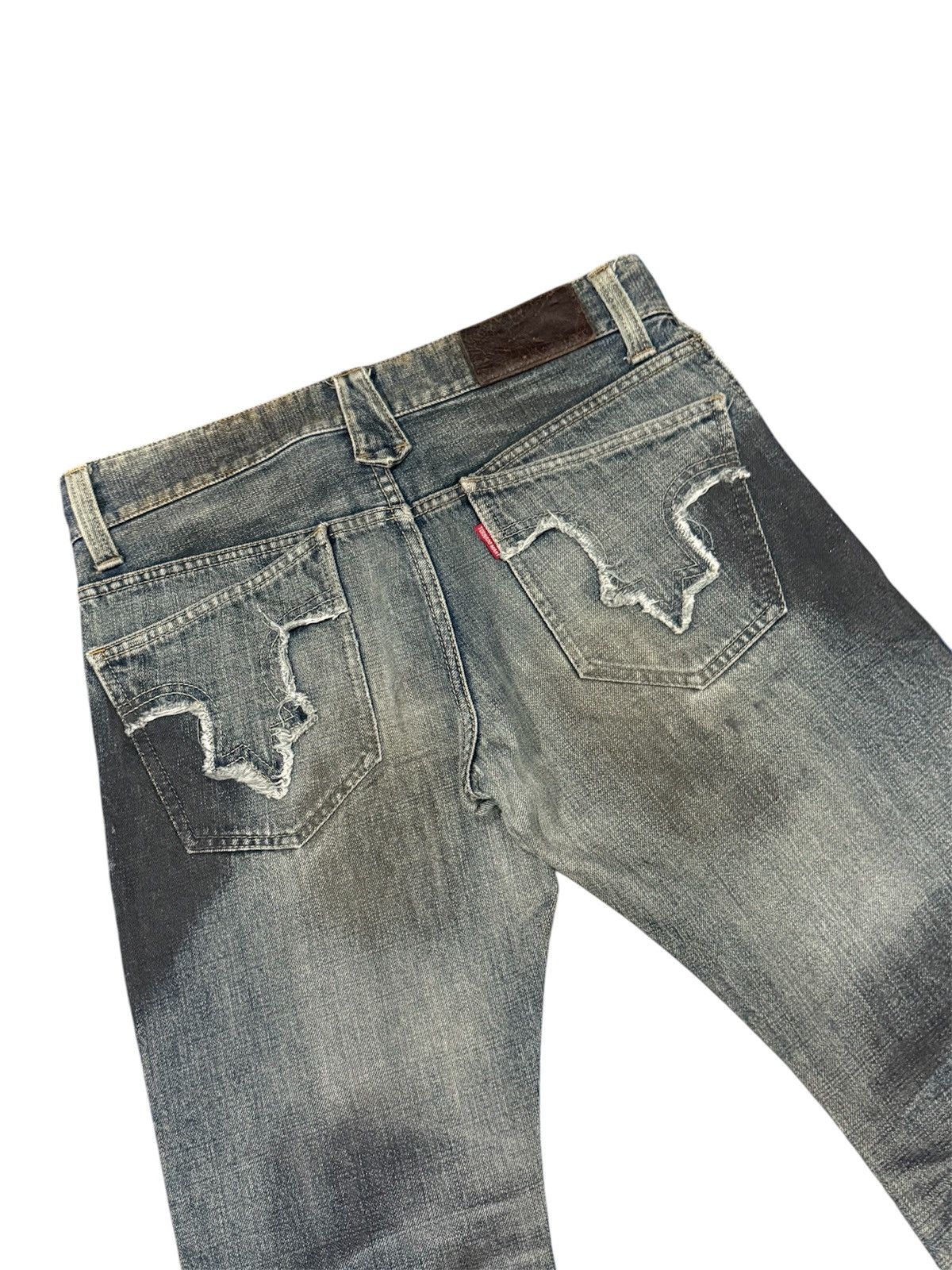 Tornado Mart TORNADO MART FLARED DISTRESSED BOOTCUTJEANS Size US 31 - 7 Thumbnail