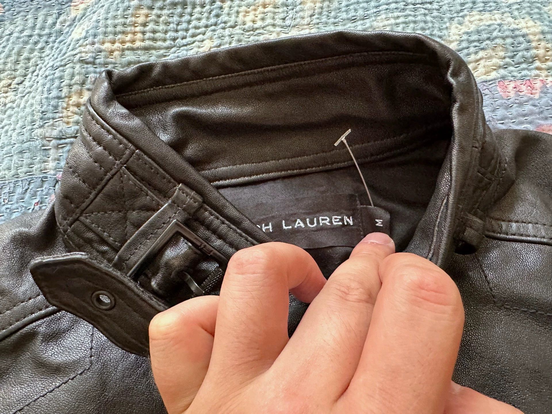 Polo Ralph Lauren Ralph Lauren Black Label Straight Zip Leather M NWT Size US M / EU 48-50 / 2 - 5 Thumbnail