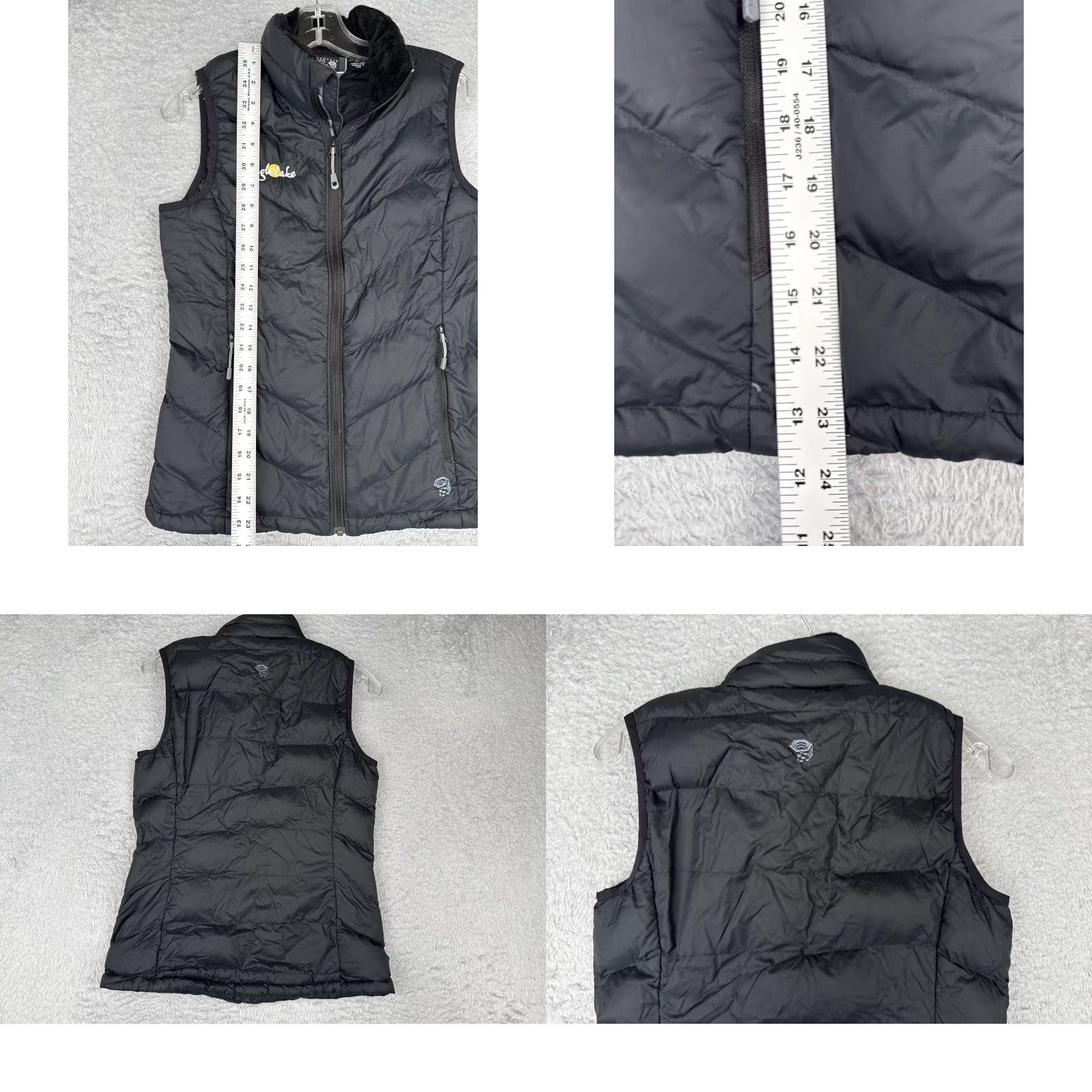 Mountain Hardwear VINTAGE? No — Mountain Hardwear Vest Women Small Black Down Puffer Quilted Zip Eagle Lake Logo Size S / US 4 / IT 40 - 9 Thumbnail