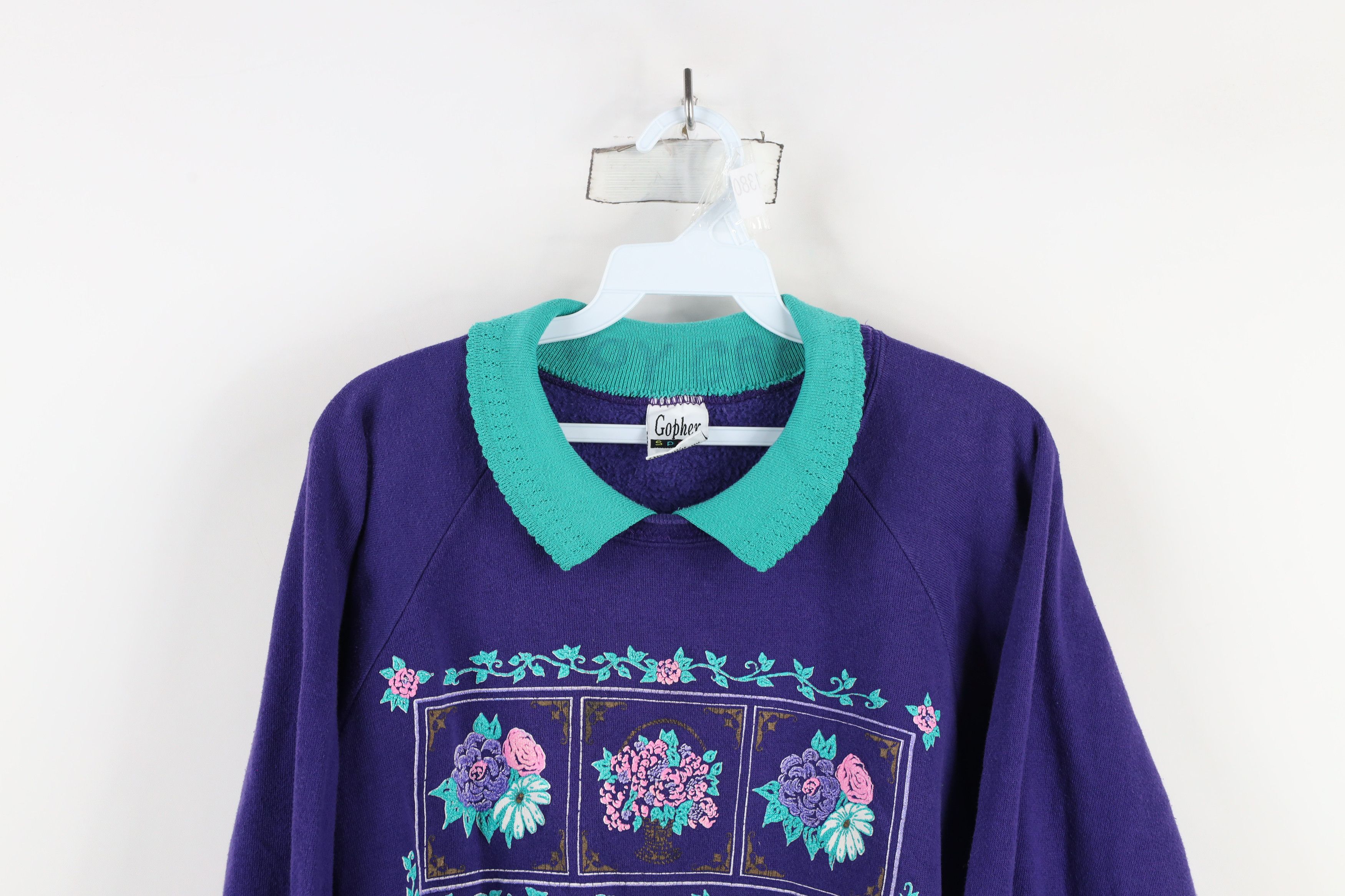 Vintage Vintage 90s Streetwear Farmhouse Collared Sweatshirt USA Size XXL / US 16-18 / IT 52-54 - 2 Thumbnail