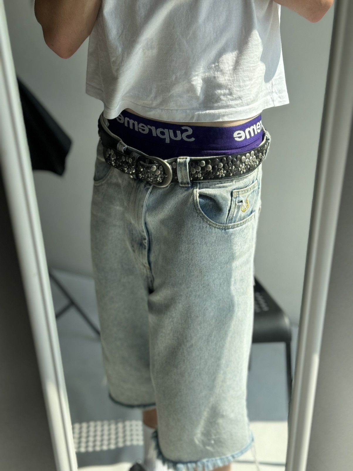 Hysteric Glamour × Japanese Brand Vintage Belts Y2K Rhinestones Punk leather belt Japanese Size ONE SIZE - 4 Thumbnail