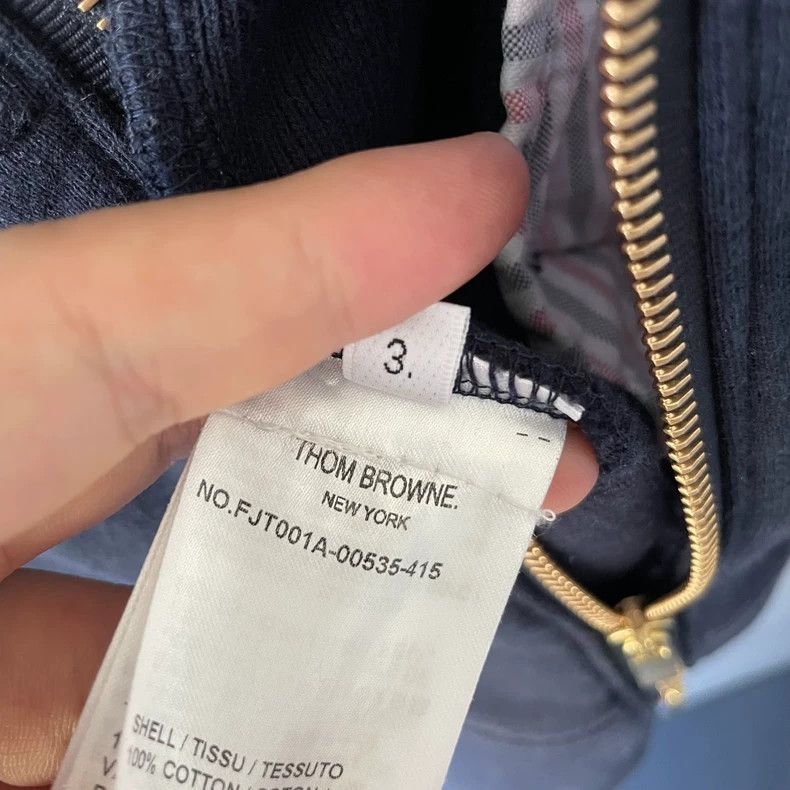 Thom Browne Thom Browne Long sleeve zip hoodie Size US L / EU 52-54 / 3 - 7 Thumbnail