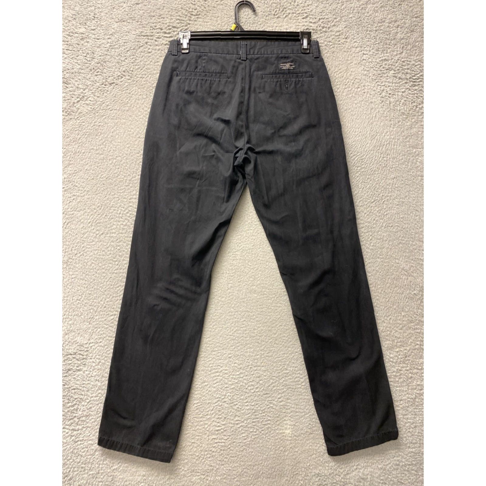 Banana Republic Banana Republic Chino Pants Men's 32x34 Slim Flat Front 5-Pocket Cotton Black Gavin Modern Casual Slim-Fit 34 Inseam Mens Size US 32 / EU 48 - 7 Thumbnail