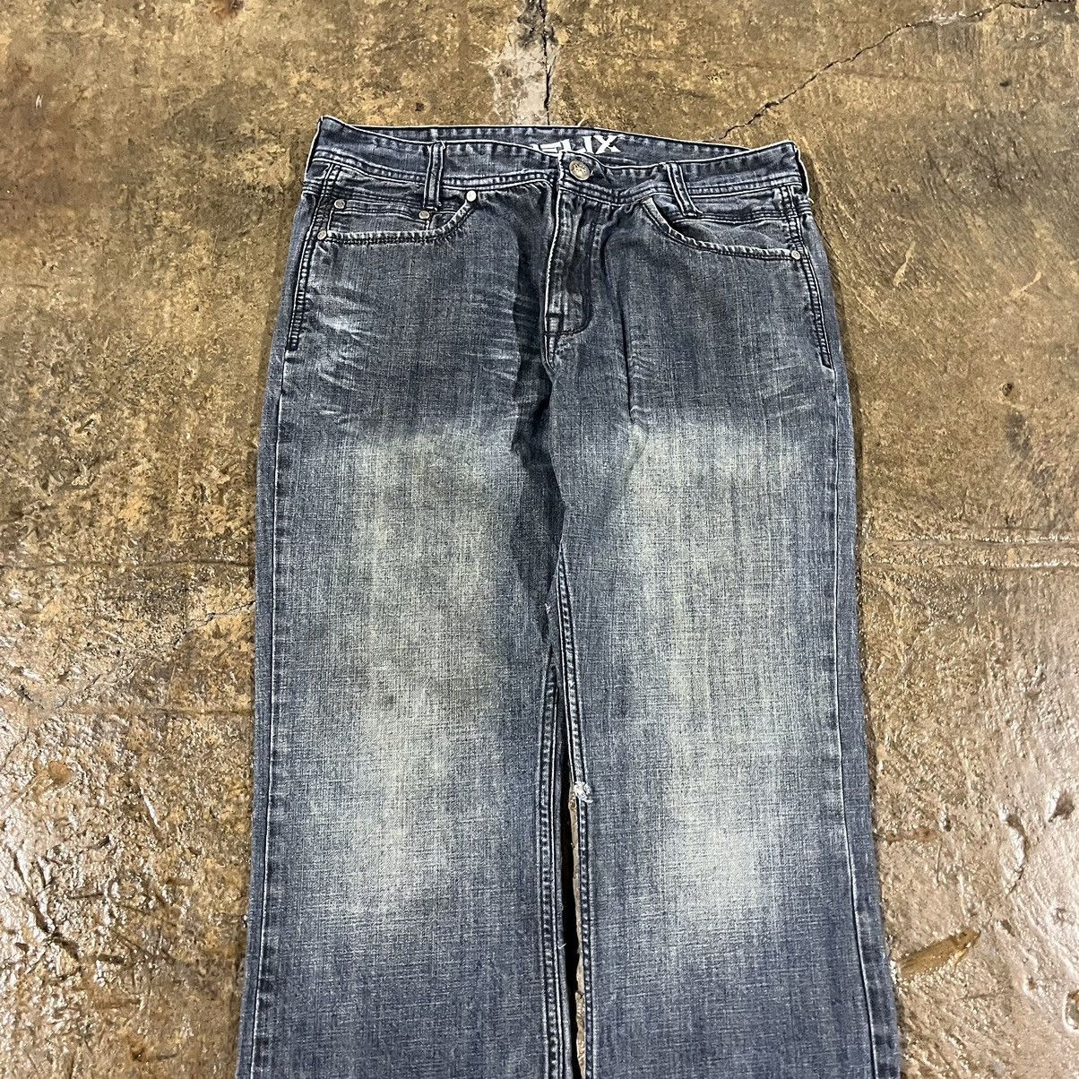 Affliction × JNCO × Vintage Crazy Y2K Affliction Style Cross Jeans Boot Cut Wide Leg Size US 34 / EU 50 - 10 Thumbnail
