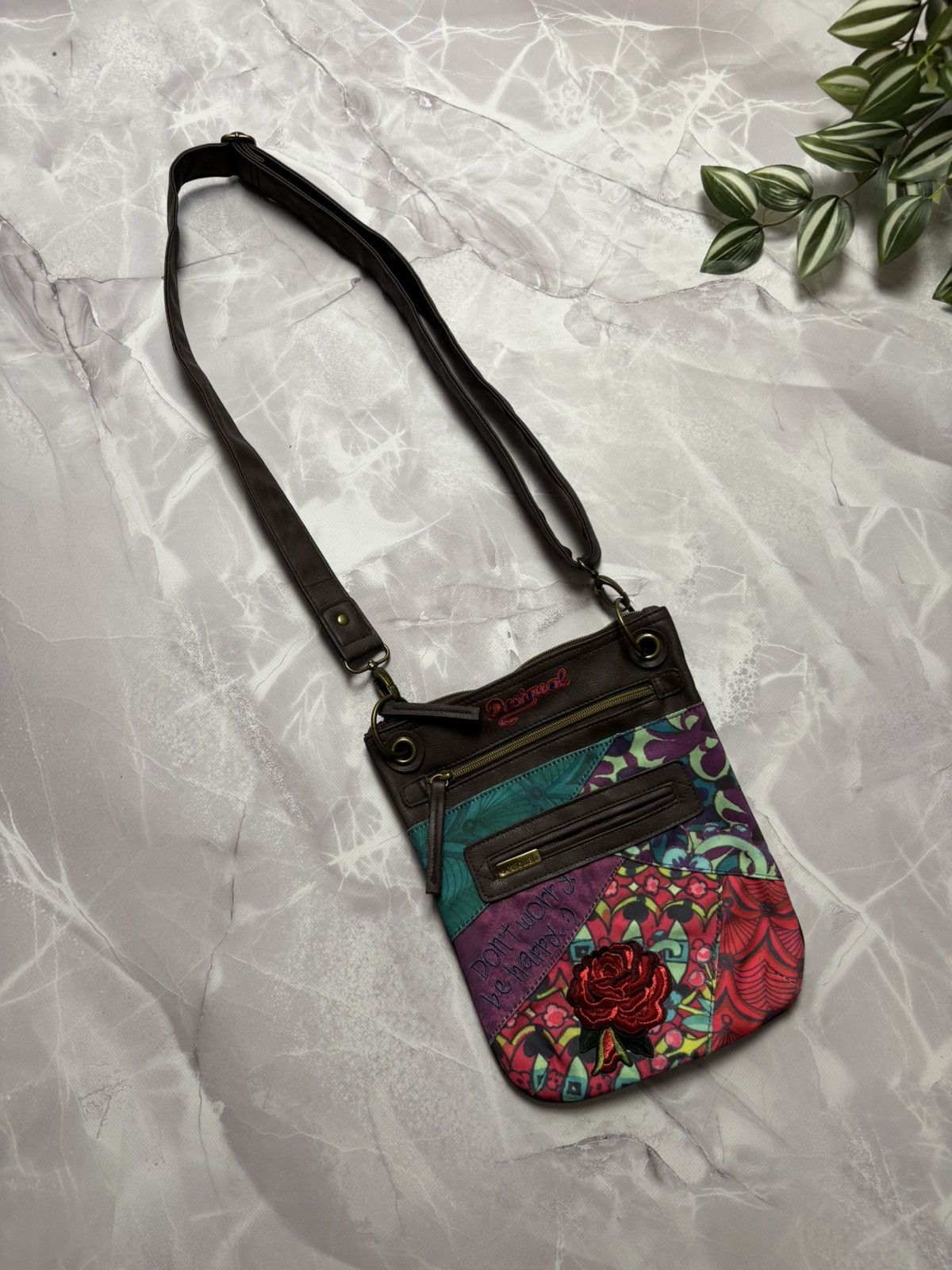 Desigual Desigual Floral Boho Messenger Crossbody Bag Multicolor Size ONE SIZE - 1 Thumbnail