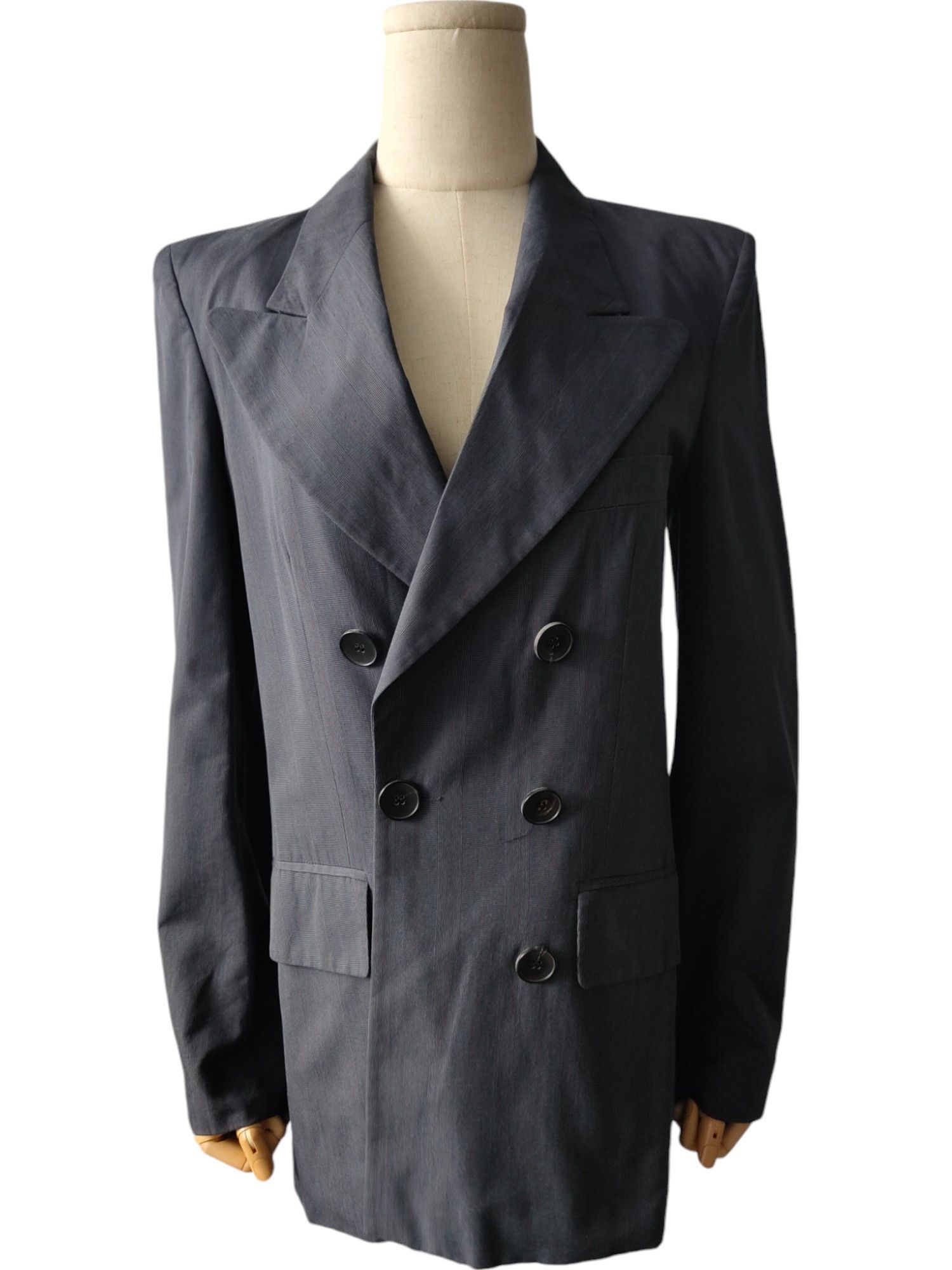 Isabel Marant Etoile Dark Grey Lightly Striped Double Breasted Blazer Size XS / US 0-2 / IT 36-38 - 3 Thumbnail