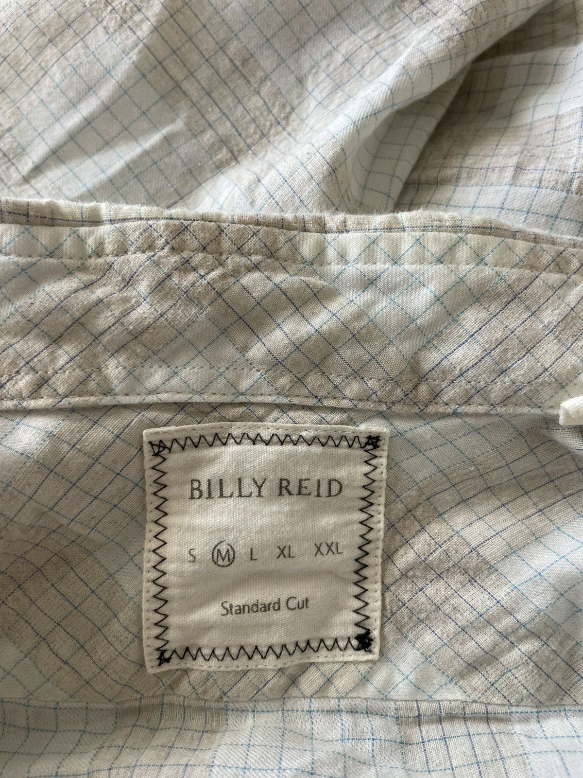 Billy Reid Mini check Plaid Linen/Cotton button Front Shirt Size US M / EU 48-50 / 2 - 6 Thumbnail