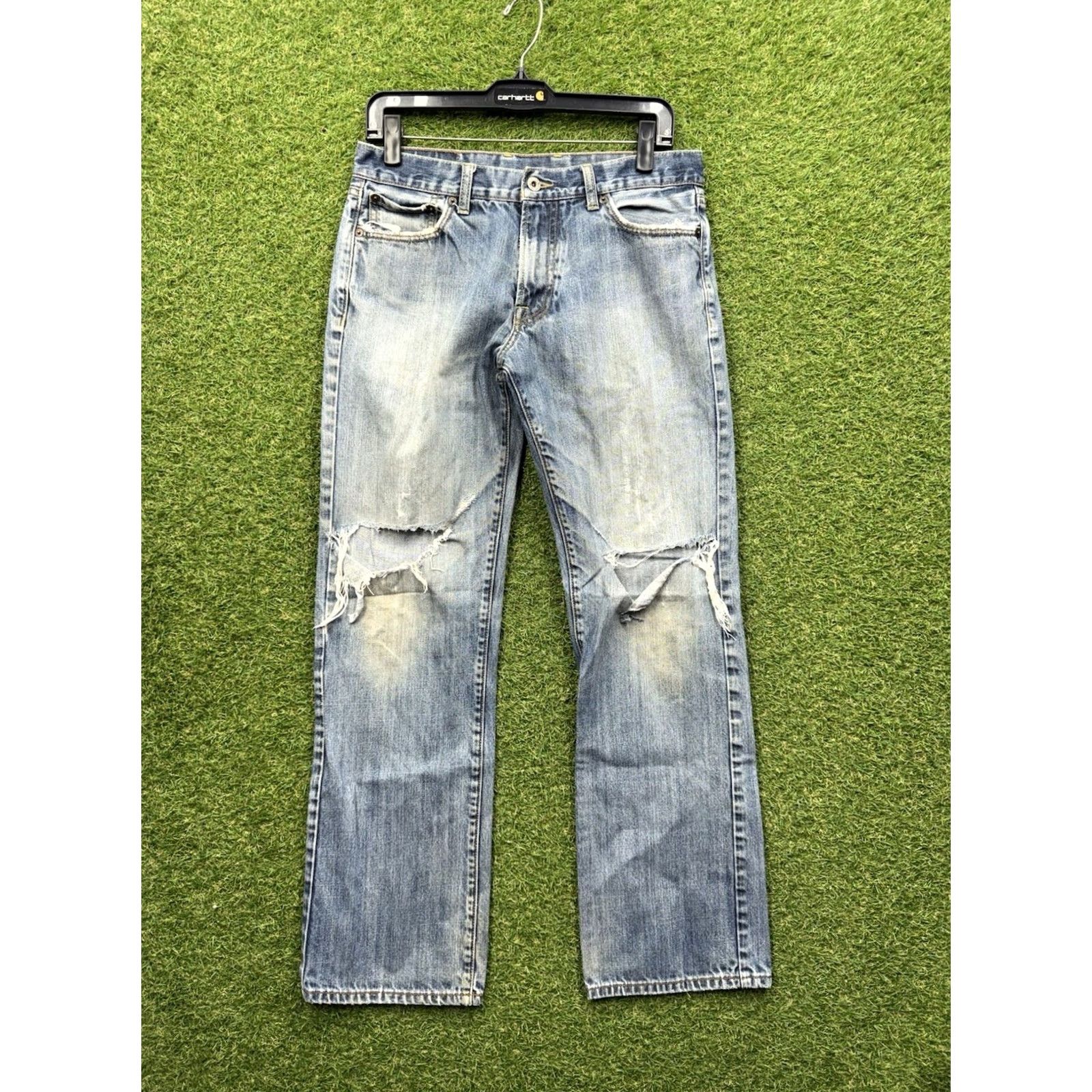 Lucky Brand Lucky Brand Jeans Mens 30 Straight Denim Blue 5-Pocket Regular Fit USA Made 30 Inseam 221 Original Light White Oak Cone Vintage: No Size US 30 / EU 46 - 2 Thumbnail