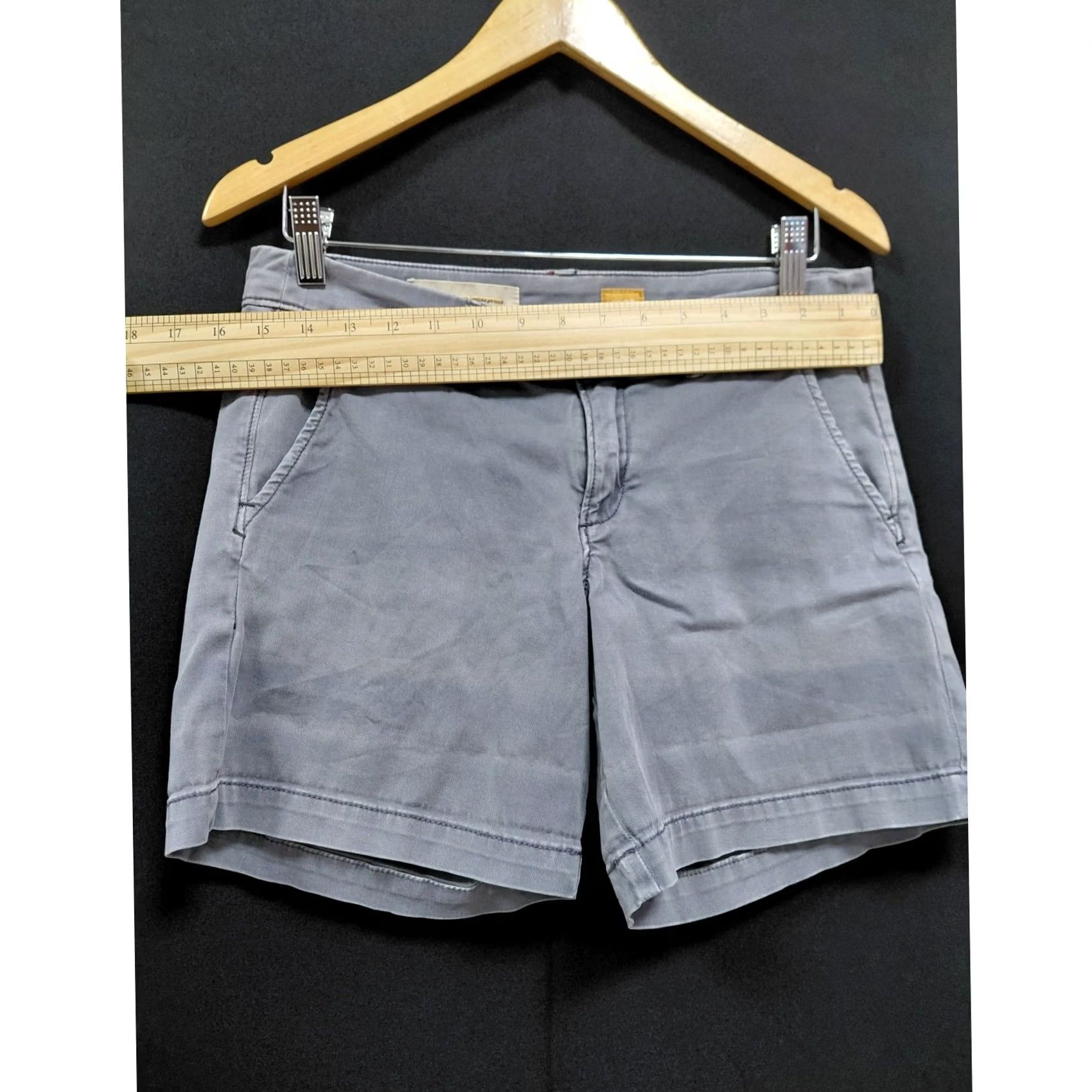 Vintage VINTAGE Pilcro and The Letterpress Gray Cotton Shorts Solid Woven Women Size 27 Size 27" / US 4 / IT 40 - 7 Thumbnail