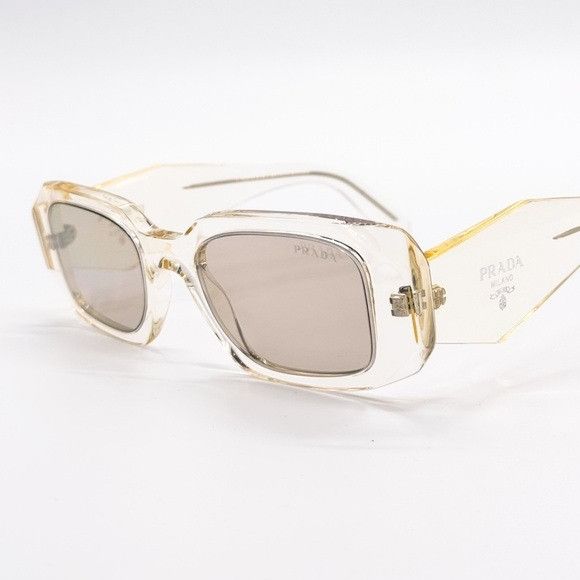 Prada NEW PRADA PR17WS 19X30N SQUARE YELLOW WOMEN SUNGLASSES PRADA Size ONE SIZE - 6 Thumbnail