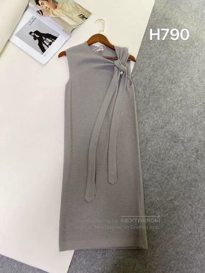 Hermes Hermes Alpaca Wool Sleeveless Belted Bodycon Dress Size XXS / US 00 / IT 34 - 1 Thumbnail