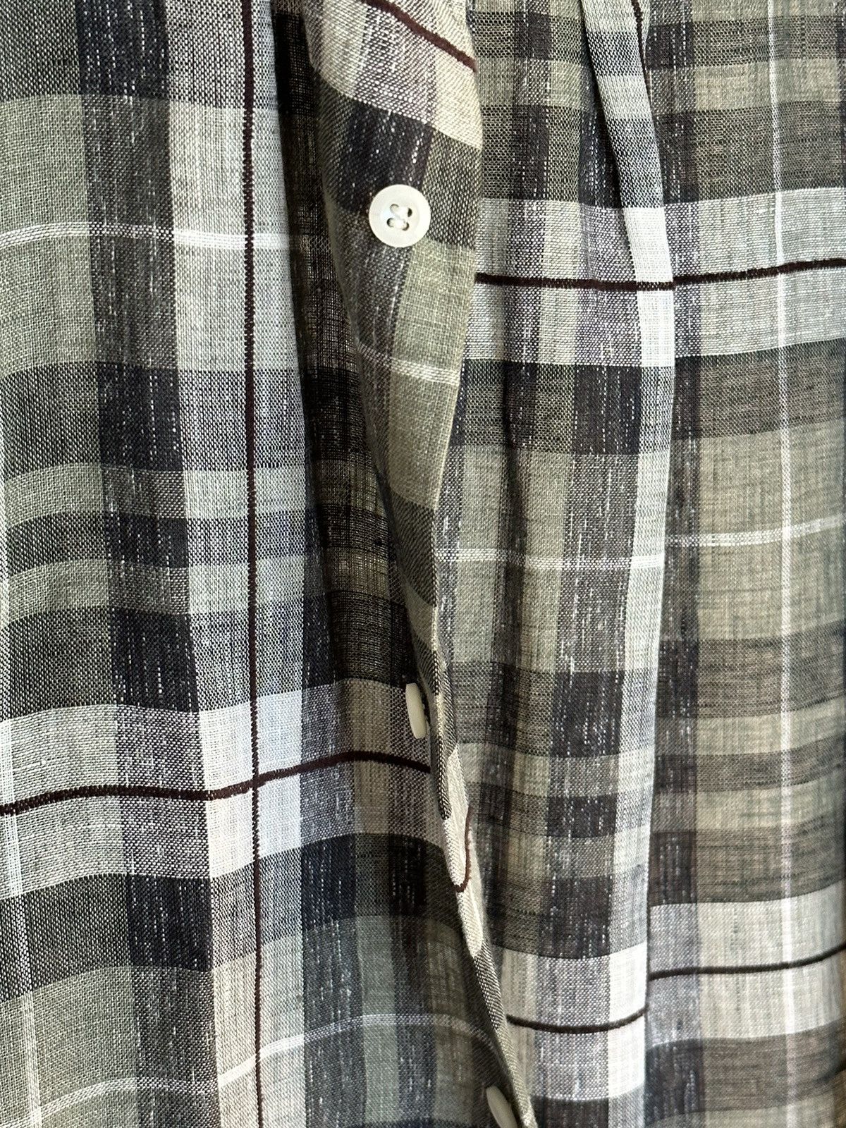 Brunello Cucinelli Brunello Cucinelli Checkered Button up Size US M / EU 48-50 / 2 - 4 Thumbnail