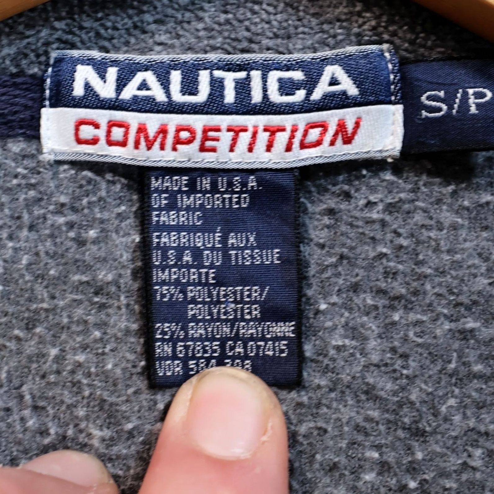 Nautica VINTAGE Nautica Competition Fleece Pullover Mens Small Gray Quarter Zip Excellent Size US S / EU 44-46 / 1 - 6 Thumbnail