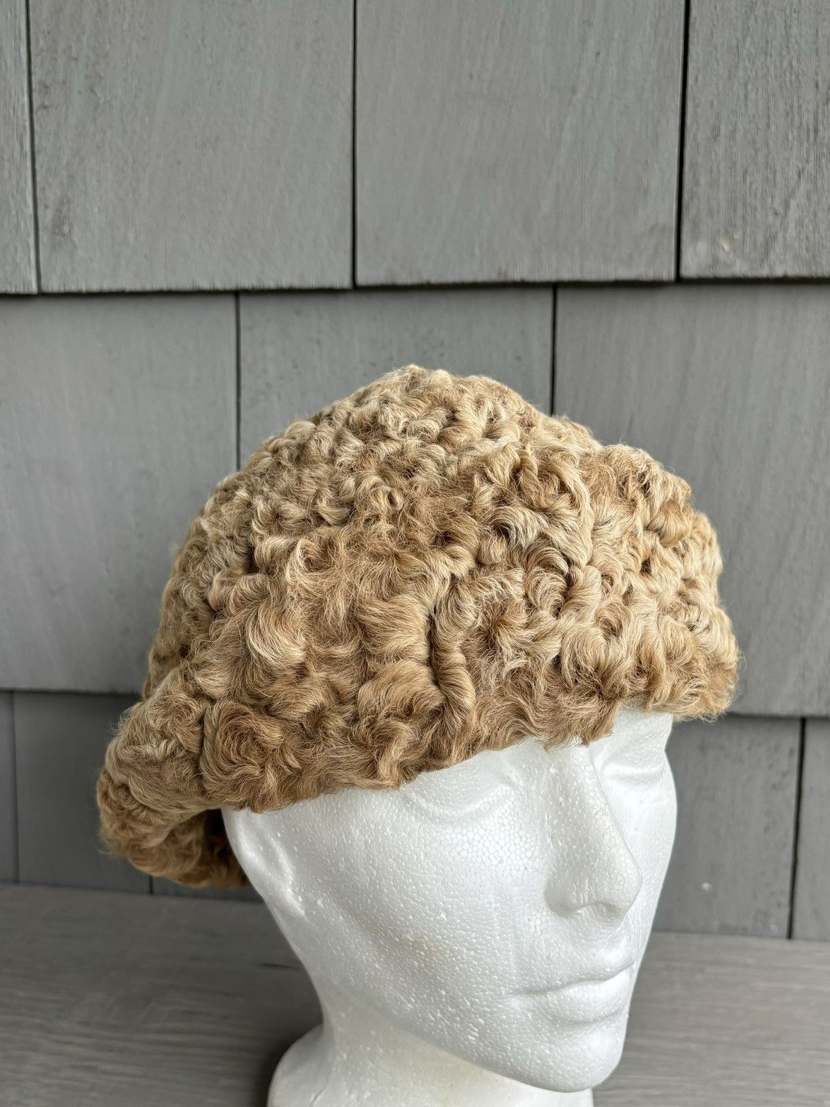 Vintage Vintage Fur Hat Astrakhan Cossack Wool Sheep Euro Russia Cap Size ONE SIZE - 1 Thumbnail