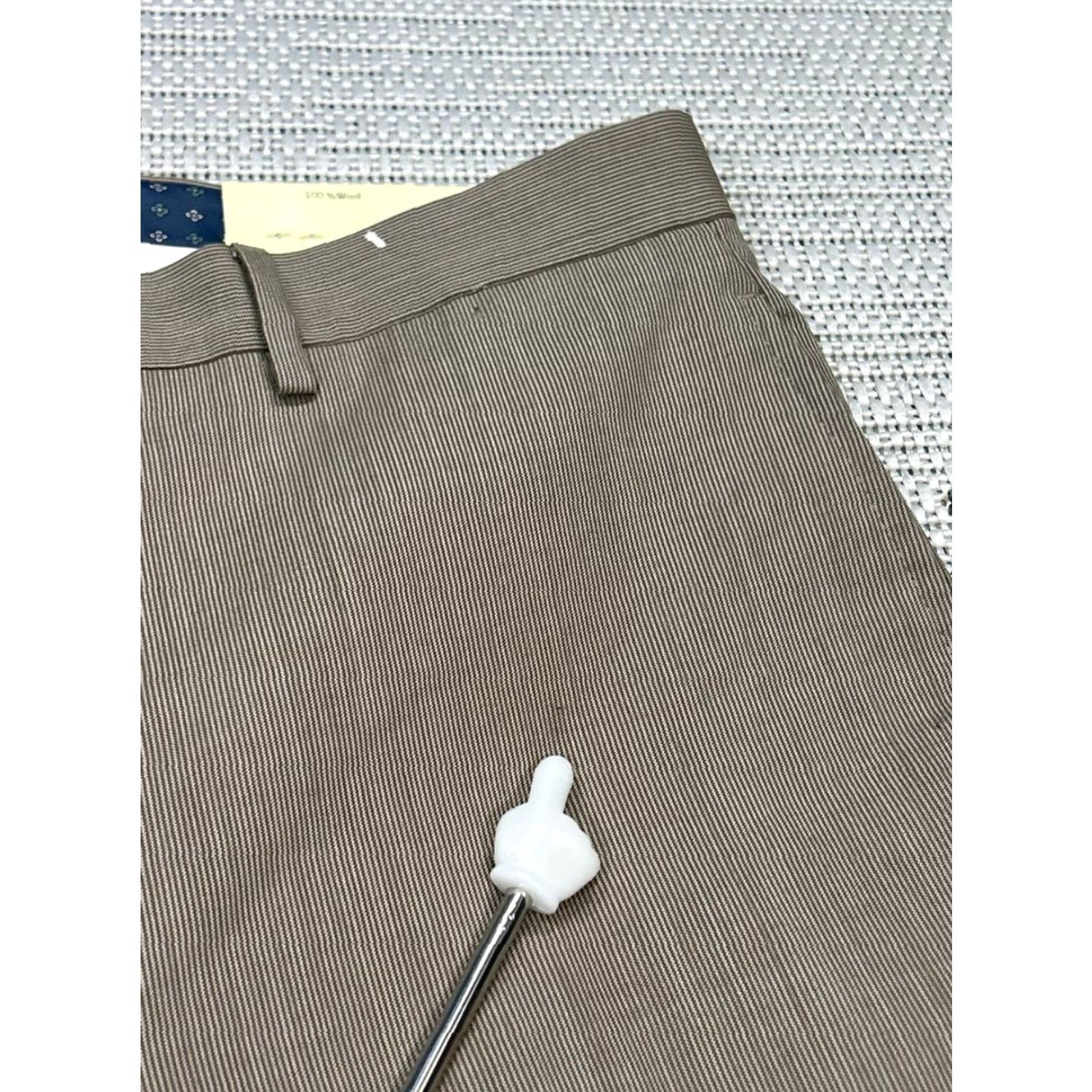 Ralph Lauren Lauren Ralph Lauren Pants Mens 34 Beige Wool Chino Striped Mid Rise Straight Leg Size US 34 / EU 50 - 6 Thumbnail