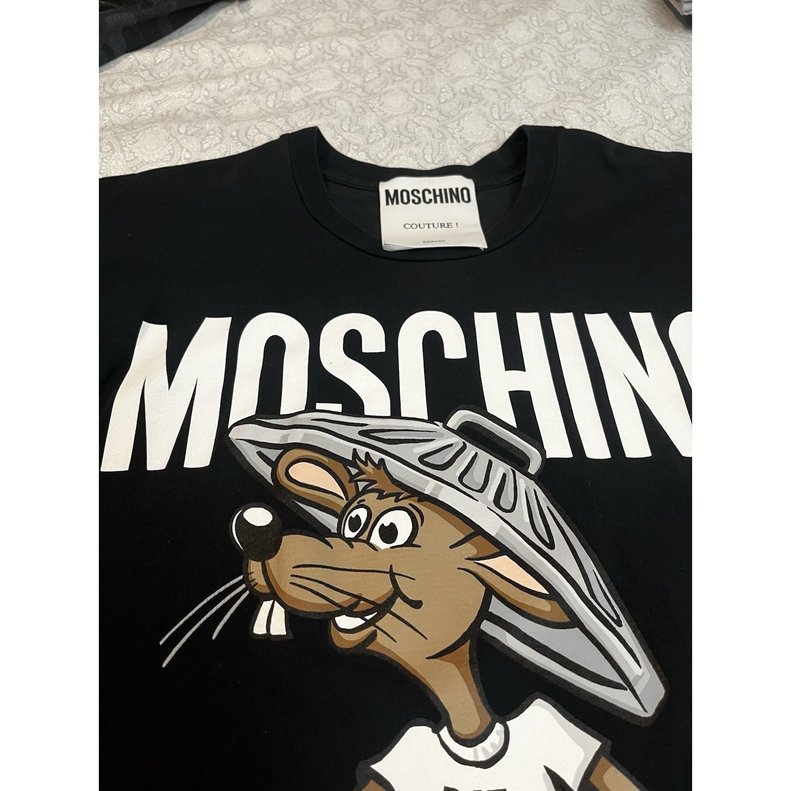Moschino Authentic Moschino Couture Rat-A-Porter T-Shirt Black Italy Size US XXS / EU 40 - 14 Thumbnail